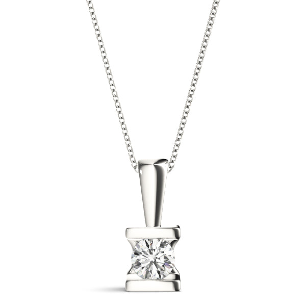 Durham Half Bezel Solitaire Pendant