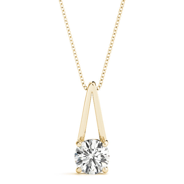 Soho Solitaire Pendant in 9K Yellow Gold