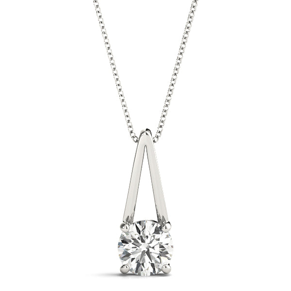 Soho Solitaire Pendant in Platinum