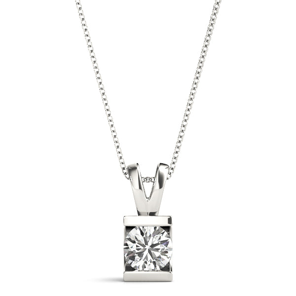 Mayfair Half Bezel Solitaire Pendant