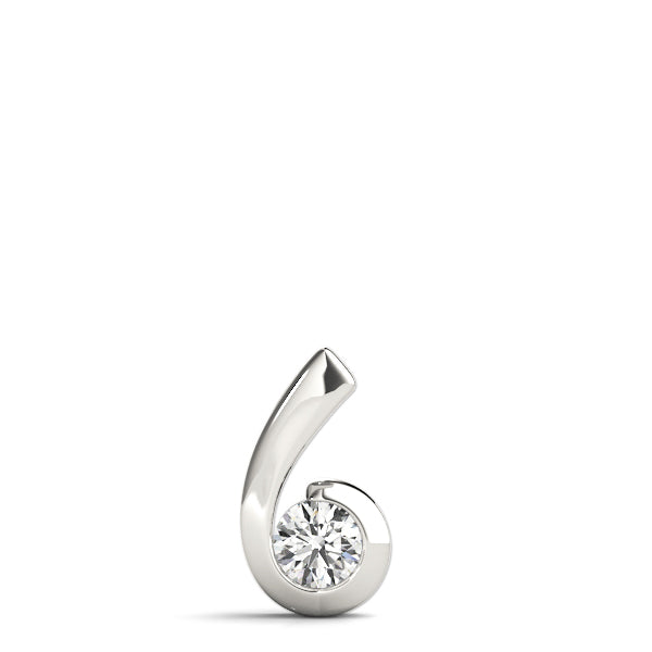 Westminster Open Hoop Pendant in Platinum