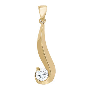 Warwick Wave Pendant in Platinum
