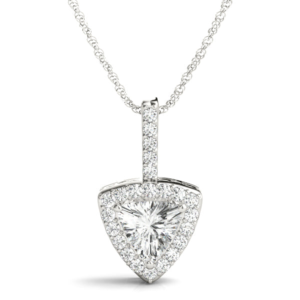 manchester Trillion Halo Pendant in Platinum