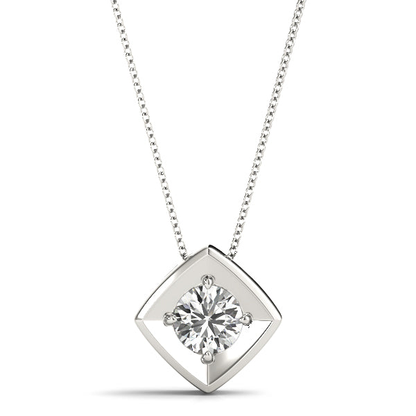 Stirling Bezel Solitaire Pendant