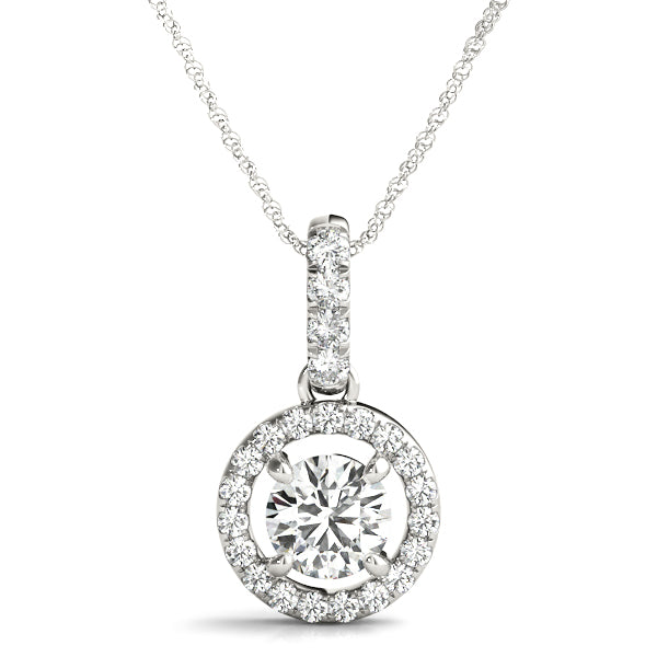 Cambridge Round Halo Pendant