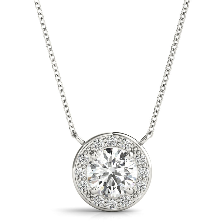 Bristol Round Halo Pendant