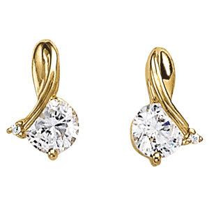 Stratford Solitaire Drop Earrings in Platinum