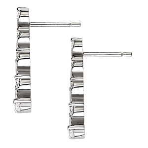 Windsor Drop Earrings in Platinum
