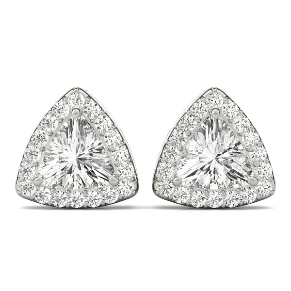 Winchester Trillion Halo Studs Earrings in Platinum