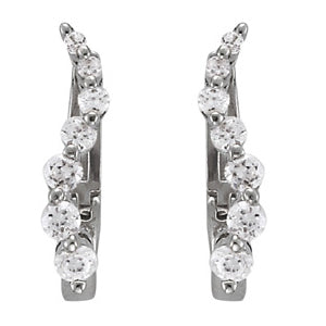 Chester Climber Earrings in Platinum
