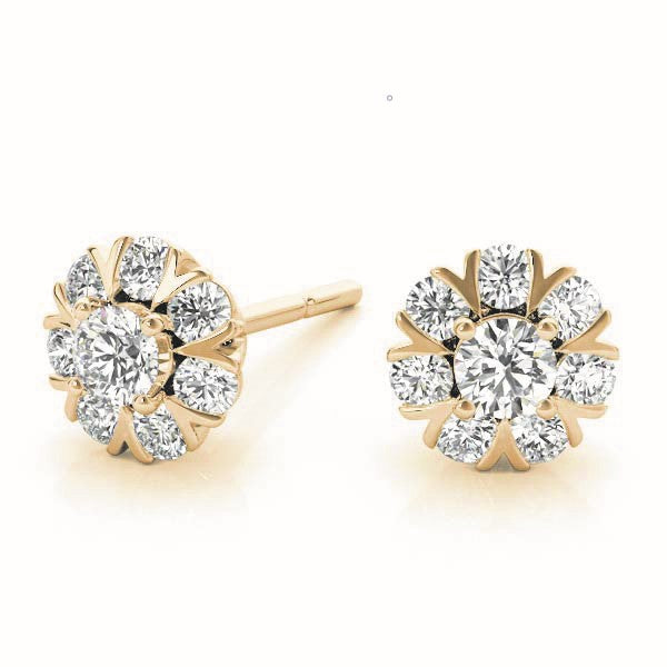 Durham Vintage Studs Earrings in Yellow Gold