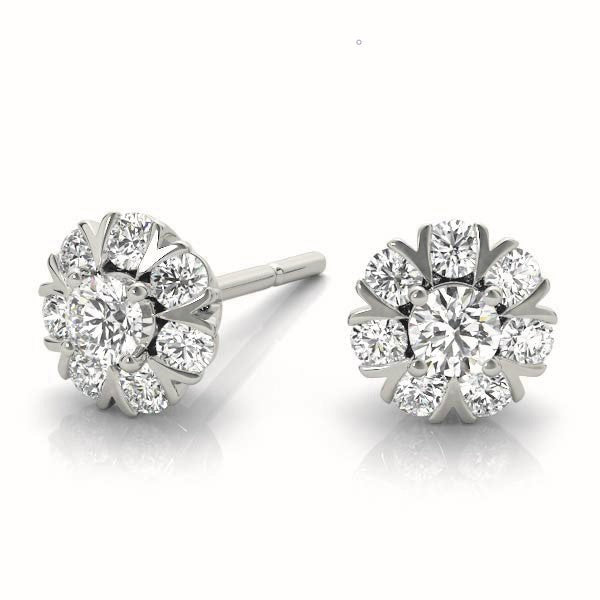 Durham Vintage Studs Earrings in Platinum