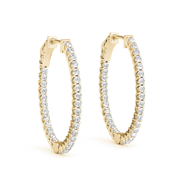 Dover Round Hoop Earrings in 9K Yellow Gold