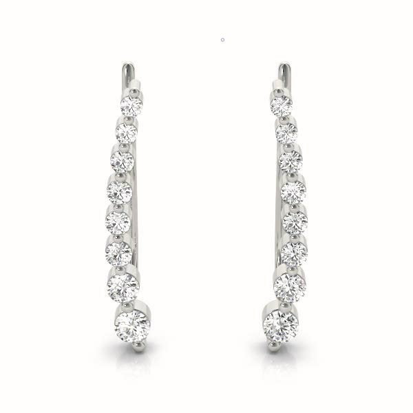 Oxford Climber Earrings in Platinum