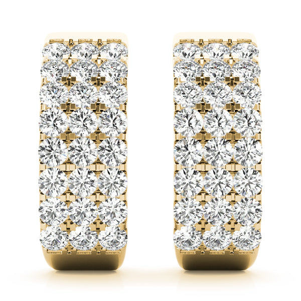 Gloucester Multishape J-hoop Earrings in 9K Yellow Gold