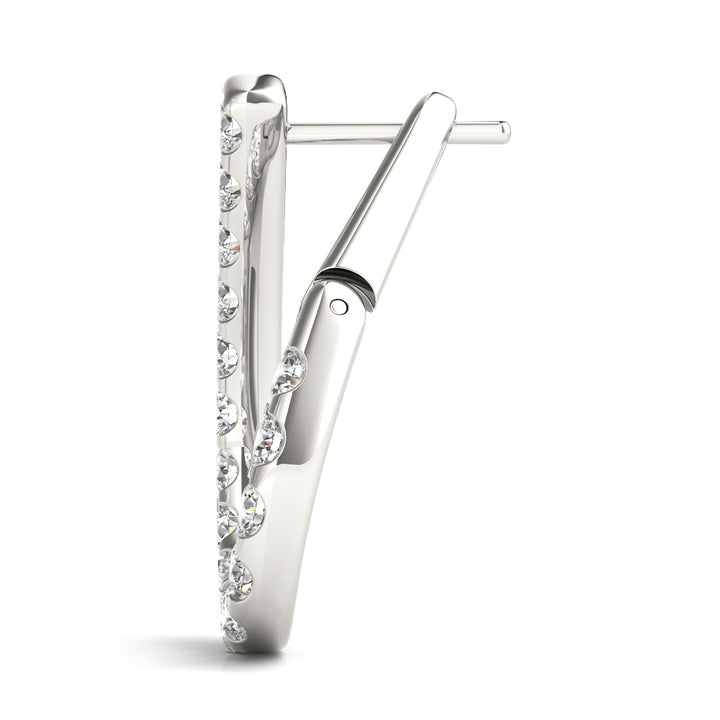 York Rain Drop Earrings in Platinum