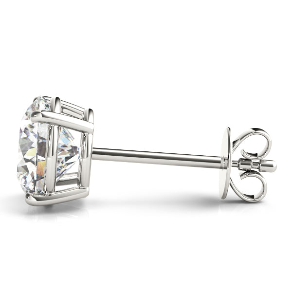 Glasgow Classic Round Solitaire Studs Earrings in Platinum