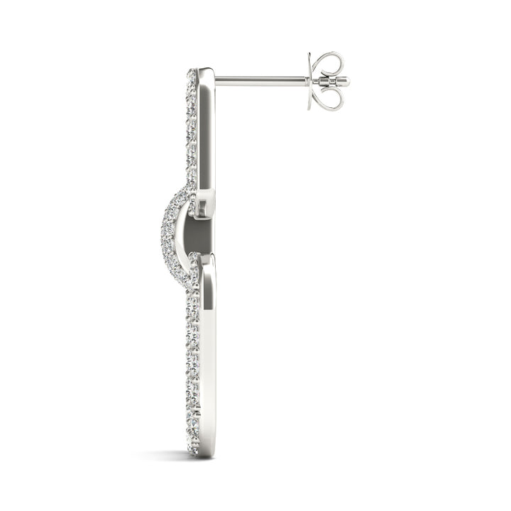 Newcastle Chain Drop Earrings in Platinum