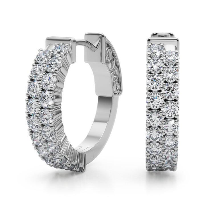 Eternal Luxe Double Row Hoop Earrings