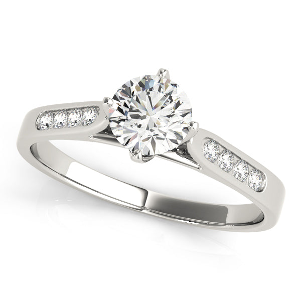 Thames Bezel Pave Engagement Ring