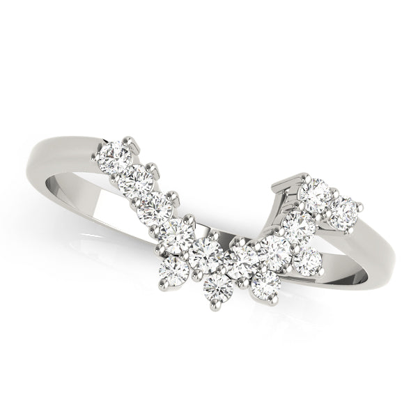 London Wedding Band Curved Band in Platinum