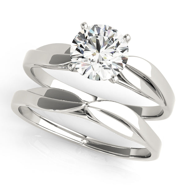 Birmingham Solitaire Engagement Ring in Round White Gold