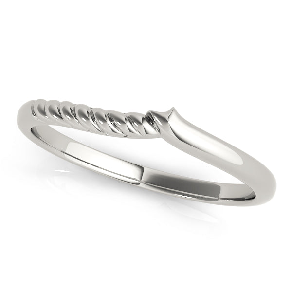 Glasgow Wedding Band Curved Band in Platinum