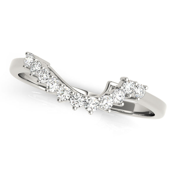 Bristol Wedding Band Curved Band in Platinum