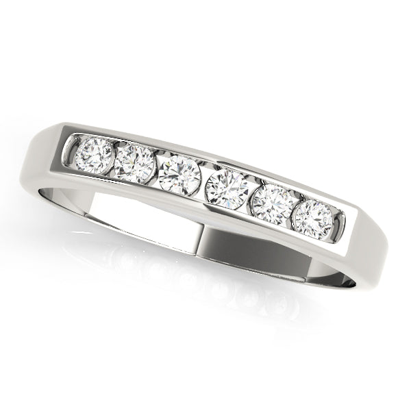 Newcastle Wedding Band Channel Set in Platinum