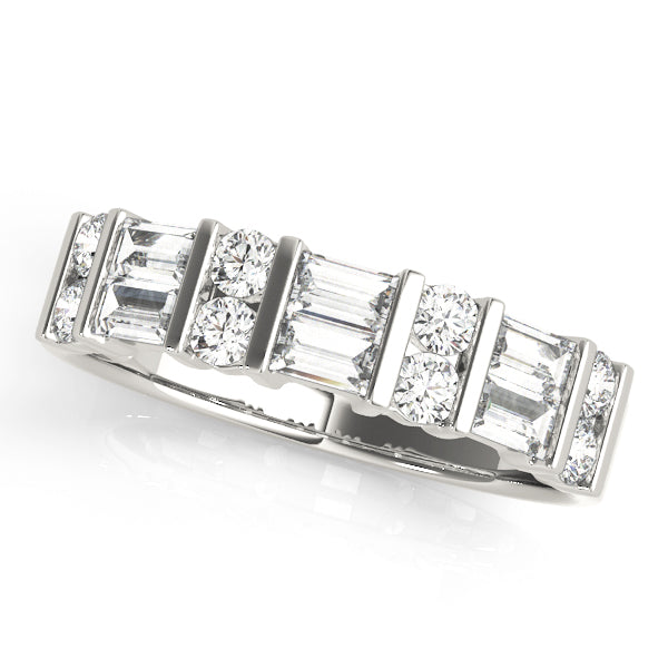 Coventry Wedding Band Fancy Shape Baguette in Platinum