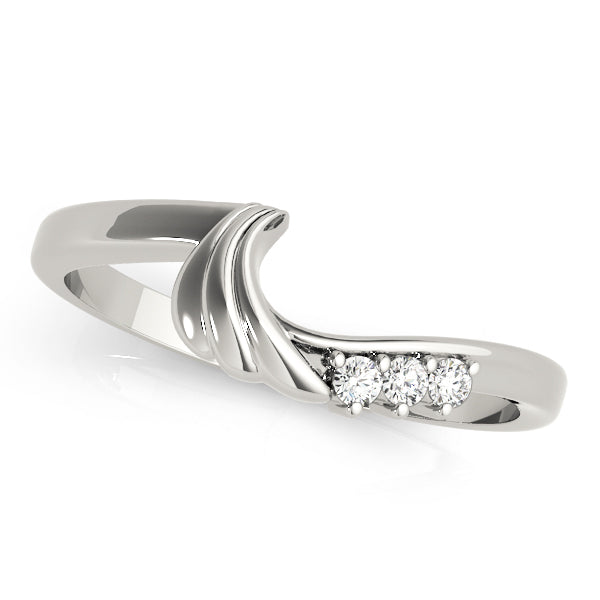 Cambridge Wedding Band Curved Band in Platinum
