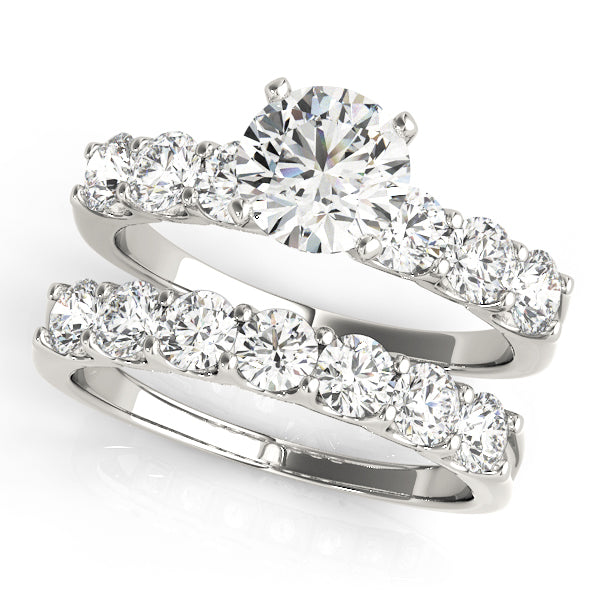 Mersey Side Diamond Engagement Ring in Round White Gold