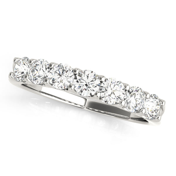 Chester Wedding Band Prong Set in White Gold