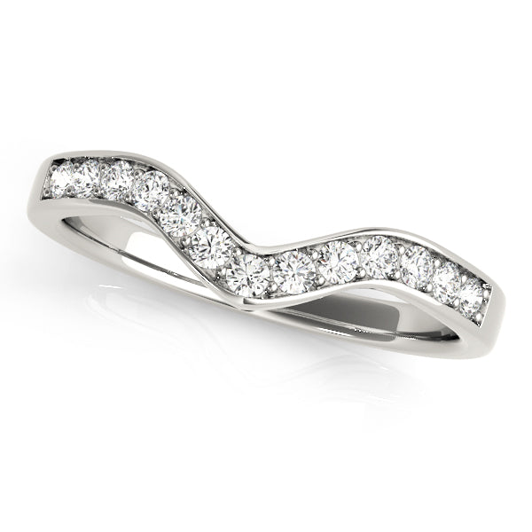 Durham Wedding Band Curved Band in Platinum