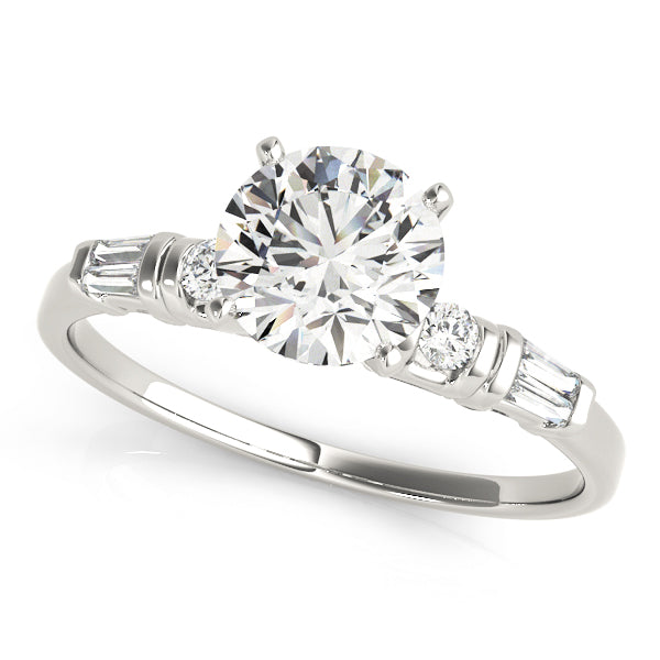 Plantagenet Side Stone Engagement Ring