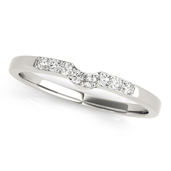 Gloucester Wedding Band Curved Band in Platinum
