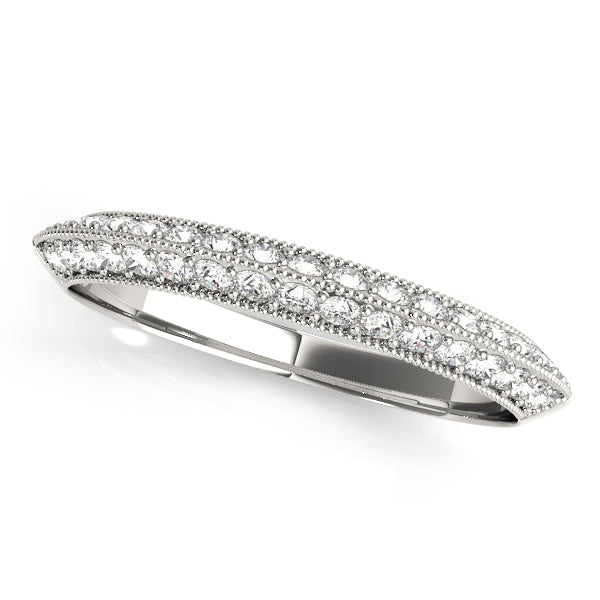Dover Wedding Band Prong Set in Platinum