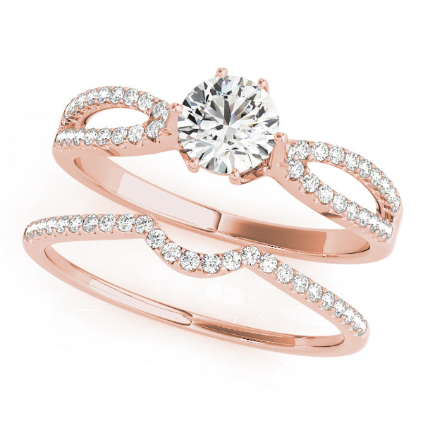 Buy Glimmer Cross Pave Engagement Ring Online at Rings of UK