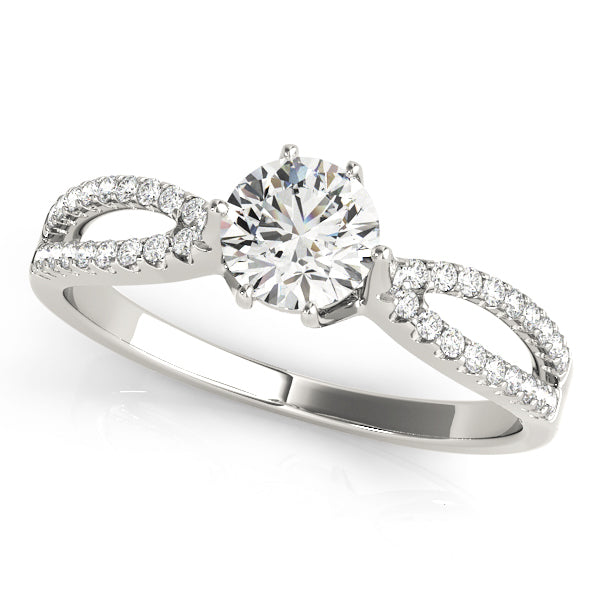 Glimmer Cross Pave Engagement Ring