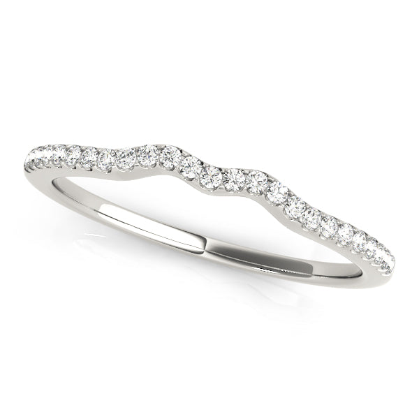 Westminster Wedding Band Curved Band in Platinum