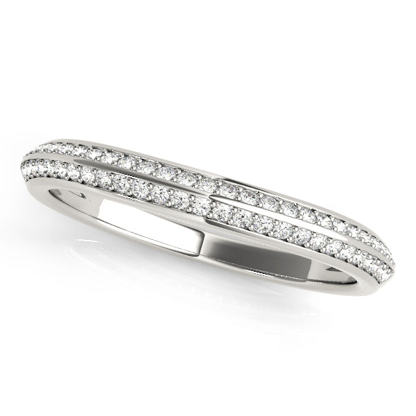 Knightsbridge Wedding Band Curved Band in Platinum