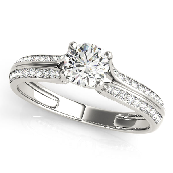 Clarity Multirow Pave Engagement Ring
