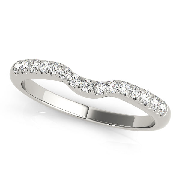 Galloway Wedding Band Curved Band in Platinum