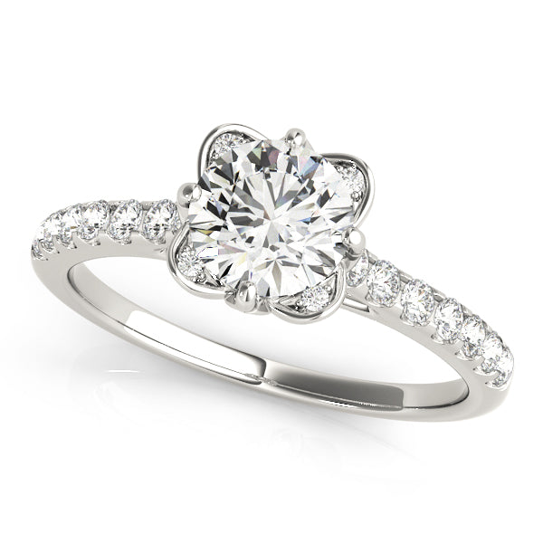 Bard Nature Inspired Pave Engagement Ring