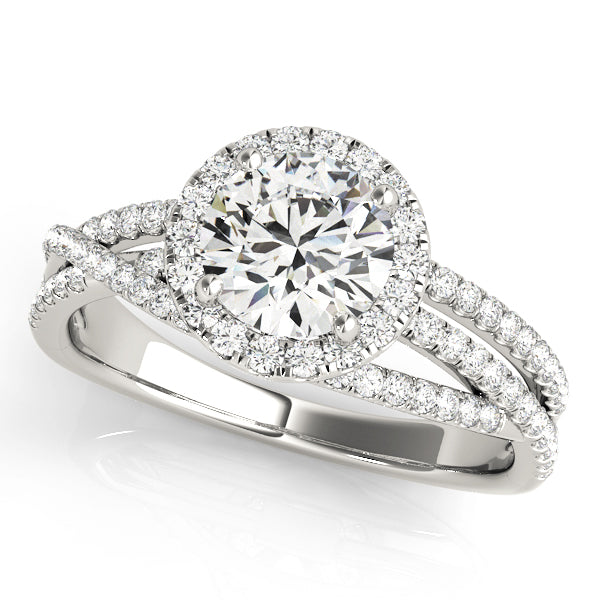 Guinevere Halo Mutlirow Engagement Ring