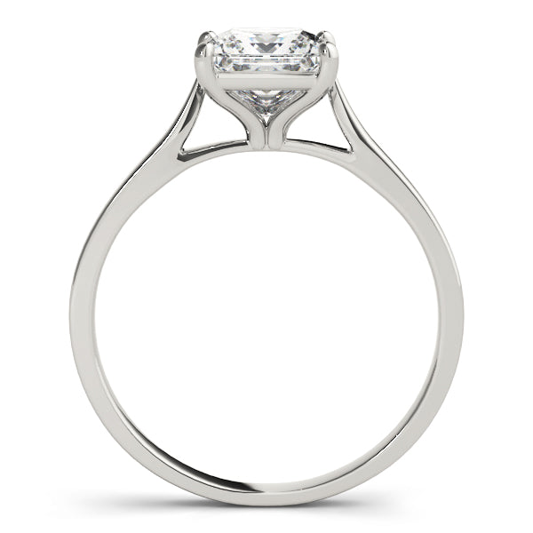 Windsor Princess Cut Tapered Engagement Ring in White Gold