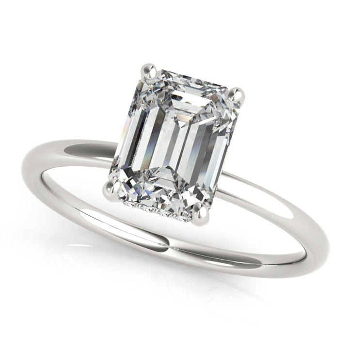 Watson Hidden Halo Emerald Engagement Ring