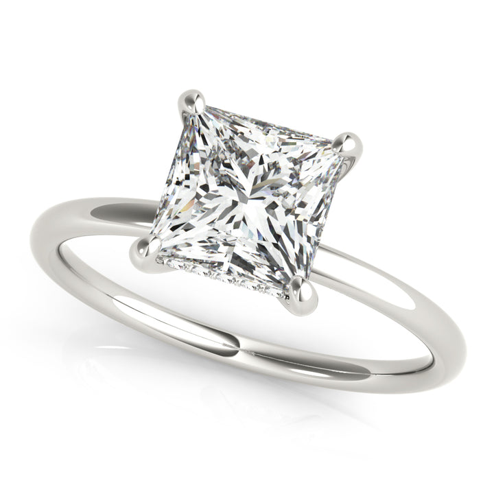 Piccadilly Princess Cut Hidden Halo Engagement Ring