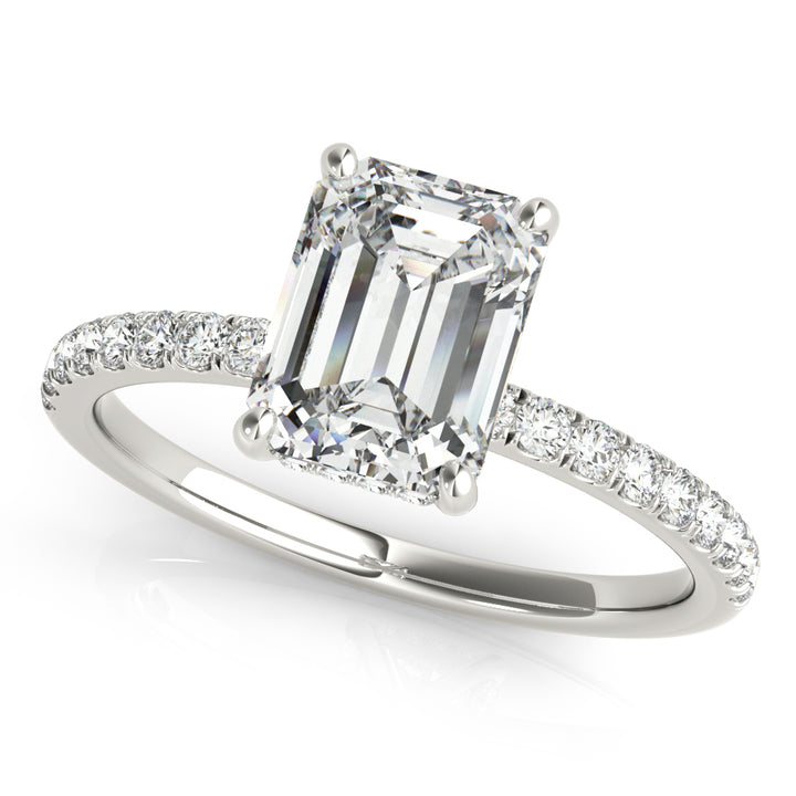 Bowie Hidden Halo Pave Engagement Ring