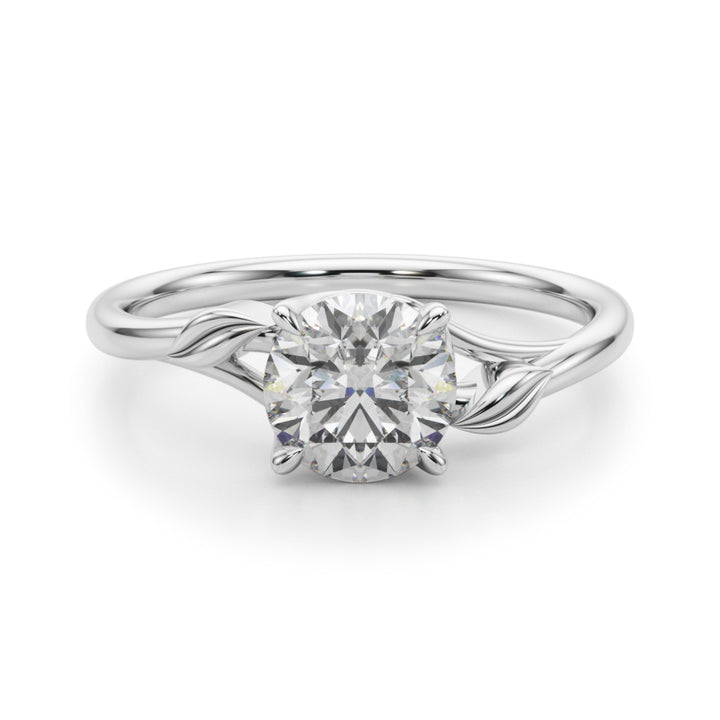 Stratford Soltiare Engagement Ring in Round White Gold